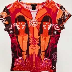 Vibrant Graphic Tee with Abstract Design